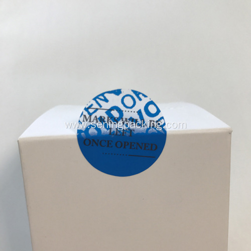 Blank tamper void self-adhesive labels